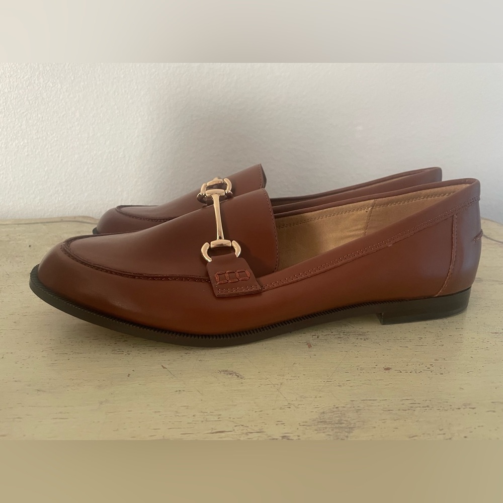 J. CREW Classic Bit Vegan Leather Loafers in Antique Oak Size 12 M $148 CL383 - Picture 7 of 8